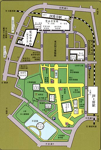 寛永寺現在地図